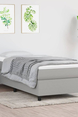 vidaXL 3120894 - Bed Frame without Mattress Light Twin Fabric (US Only)