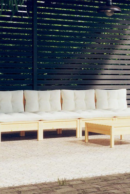 vidaXL 3096130 - 5 Piece Garden Lounge Set with Cushions Pinewood