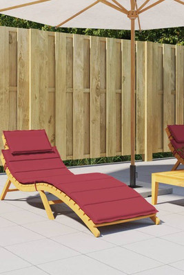 vidaXL 314167 - Sun Lounger Cushion Wine 186x58x4cm Oxford Fabric