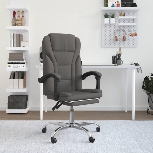 vidaXL 349783 - Reclining Office Chair Dark Fabric