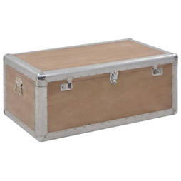vidaXL 246124 - Boîte de rangement Bois de sapin massif 91x52x40 cm Marron