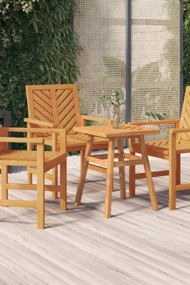 vidaXL 362228 - Garden Dining Chairs 3 pcs Solid Wood Acacia