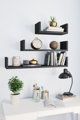 vidaXL 800200 - Wall Display Shelf 3 pcs Engineered Wood