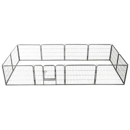 vidaXL 170573 - Dog Playpen 12 Panels Steel 80x60 cm