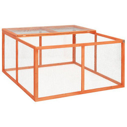 vidaXL 170876 - Rabbit Hutch 124x120x60 cm Solid Firwood