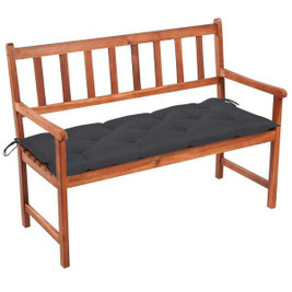 vidaXL 3063783 - Banc de jardin avec coussin 120 cm Bois d'acacia massif
