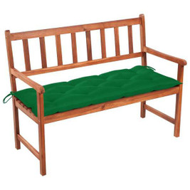 vidaXL 3063788 - Banc de jardin avec coussin 120 cm Bois d'acacia massif
