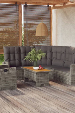 vidaXL 362178 - Salon de jardin 3 pcs avec coussins Résine tressée