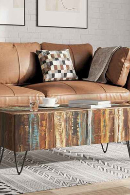 vidaXL 243455 - Table basse Bois massif de récupération 100x50x38 cm