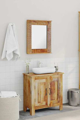 vidaXL 243462 - Bathroom Vanity Cabinet with Mirror Solid Mango Wood
