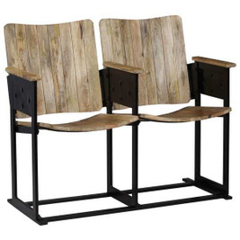 vidaXL 244954 - 2-Seater Bench Solid Mango Wood and Steel