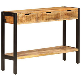 vidaXL 247406 - Sideboard with 3 Drawers 110x35x75 cm Solid Mango Wood