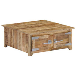 vidaXL 247693 - Table basse 70x70x30 cm Bois de manguier solide