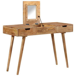 vidaXL 247700 - Coiffeuse 112x45x76 cm Bois de manguier solide