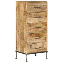 vidaXL 247806 - Coffre à tiroirs 45x35x106 cm Bois de manguier massif