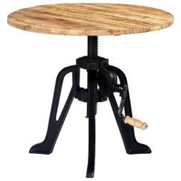 vidaXL 247915 - Table dappoint 60x(46-63) cm Bois de manguier massif et fonte