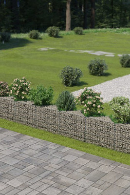 vidaXL 143572 - Gabion Wall Galvanised Steel 450x30x50 cm