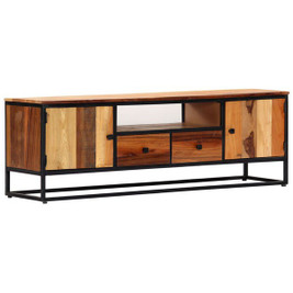 vidaXL 282726 - TV Cabinet 120x30x40 cm Solid Reclaimed Wood and Steel