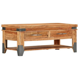 vidaXL 282751 - Coffee Table 110x52x45 cm Solid Acacia Wood
