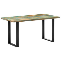 vidaXL 285832 - Dining Table 160x80x75 cm Solid Reclaimed Wood