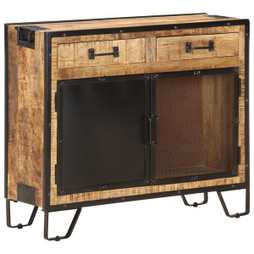 vidaXL 285893 - Sideboard 80x31x71 cm Solid Rough Mango Wood