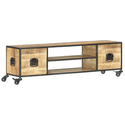 vidaXL 286377 - TV Cabinet 130x30x39 cm Solid Mango Wood