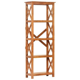 vidaXL 289625 - Bookshelf 60x30x160 cm Solid Acacia Wood Honey Finish