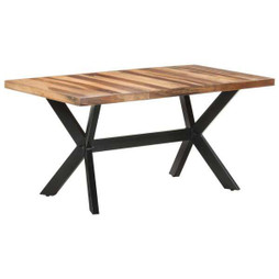 vidaXL 321547 - Table de salle à manger 160x80x75 cm Bois avec finition miel