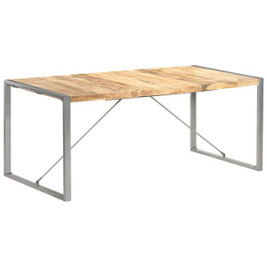 vidaXL 321564 - Dining Table 180x90x75 cm Solid Rough Mango Wood