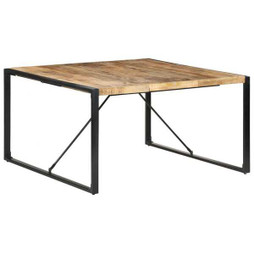 vidaXL 321572 - Table à manger 140x140x75 cm Bois de manguier brut