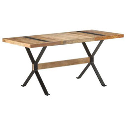 vidaXL 321608 - Table de salle à manger 160x80x76 cm Bois de manguier brut