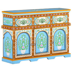 vidaXL 321662 - Buffet peint à la main 110x30x76cm Bois de manguier