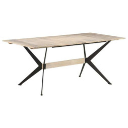 vidaXL 321688 - Table à manger 180x90x76 cm Bois de manguier massif