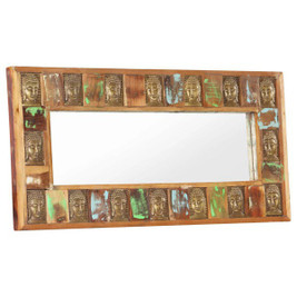 vidaXL 321816 - Miroir avec revêtement Bouddha 110x50 cm Bois de récupération