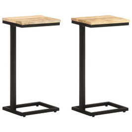 vidaXL 321970 - Side Tables 2 pcs 31.5x24.5x64.5 cm Rough Mango Wood