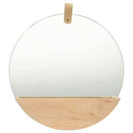 vidaXL 322801 - 322801 Wall Mirror Solid Pinewood 35 cm