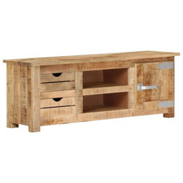 vidaXL 328307 - TV Cabinet 110x30x40 cm Rough Mango Wood