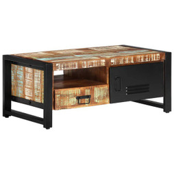 vidaXL 338221 - Table basse 100x50x41 cm Bois de récupération massif