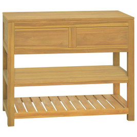 vidaXL 338240 - Bathroom Cabinet 90x45x75 cm Solid Wood Teak