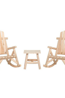 vidaXL 3185523 - 3 Piece Garden Lounge Set Solid Wood Spruce