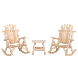 vidaXL 3185523 - 3 Piece Garden Lounge Set Solid Wood Spruce