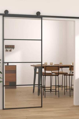 vidaXL 149480 - Porte coulissante Aluminium et verre ESG 90x205 cm