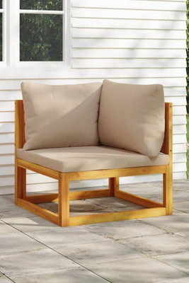 vidaXL 360004 - Sectional Corner Sofa with Cushions Solid Wood Acacia