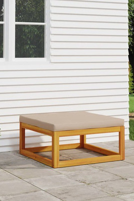 vidaXL 360006 - Garden Footrest with Cushion Solid Wood Acacia
