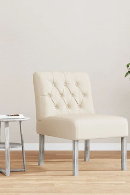 vidaXL 352462 - Slipper Chair LinenButton Design