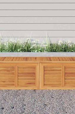 vidaXL 363273 - Garden Storage Box with Bag 175x50x55 cm Solid Wood Teak