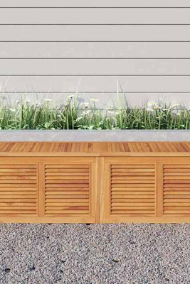 vidaXL 363273 - Boîte de rangement jardin et sac 175x50x55 cm bois massif teck