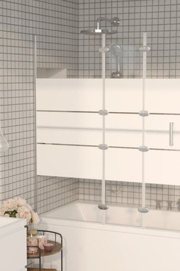 vidaXL 150739 - Folding Shower Enclosure ESG 120x140 cm White