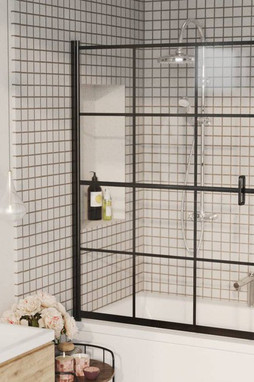 vidaXL 150747 - Shower Enclosure ESG 100x140 cm Black