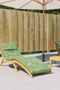 vidaXL 361359 - Sun Lounger Cushion Leaf Pattern Oxford Fabric
